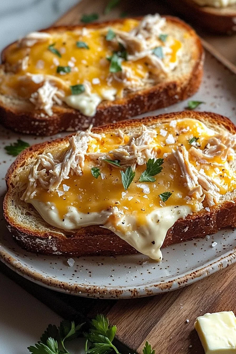 Savory Chicken and Cheese Toast