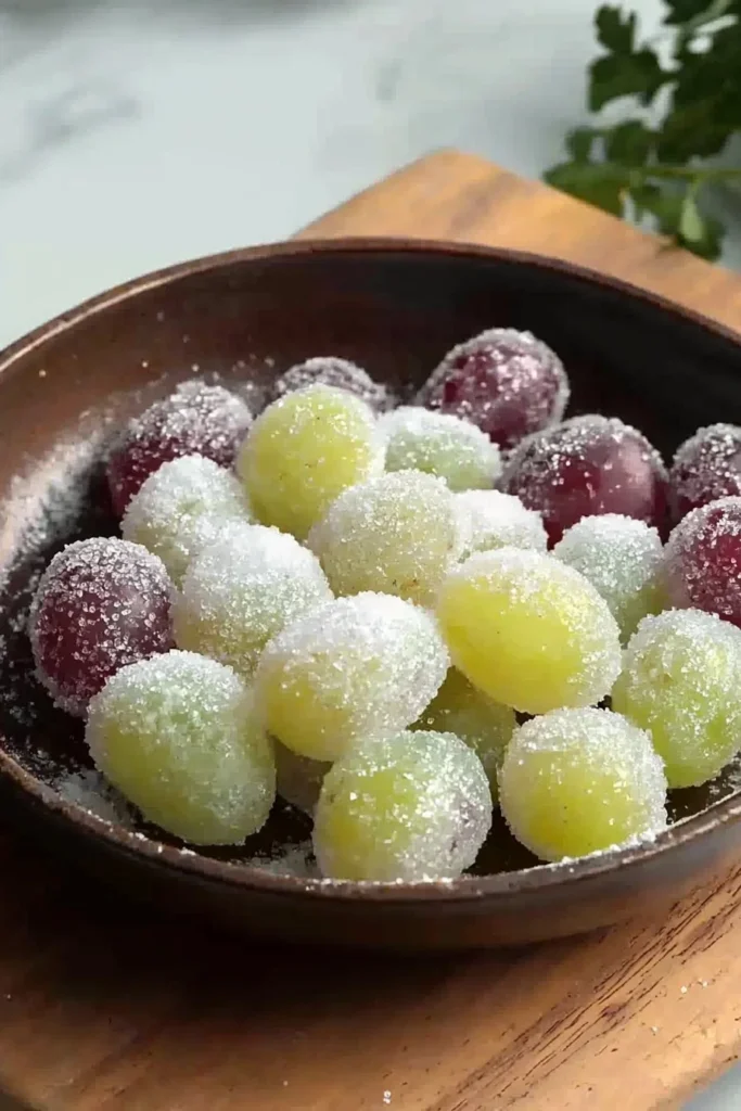 Tasty Sour Patch Grapes on a colorful background highlighting their sweetness.
