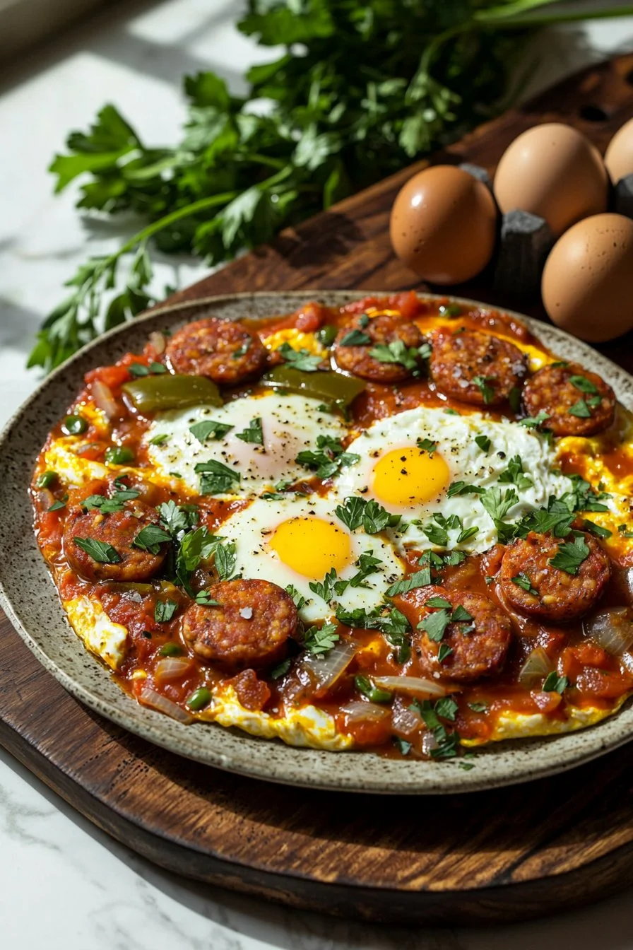 Spicy Chicken Sausage Shakshuka