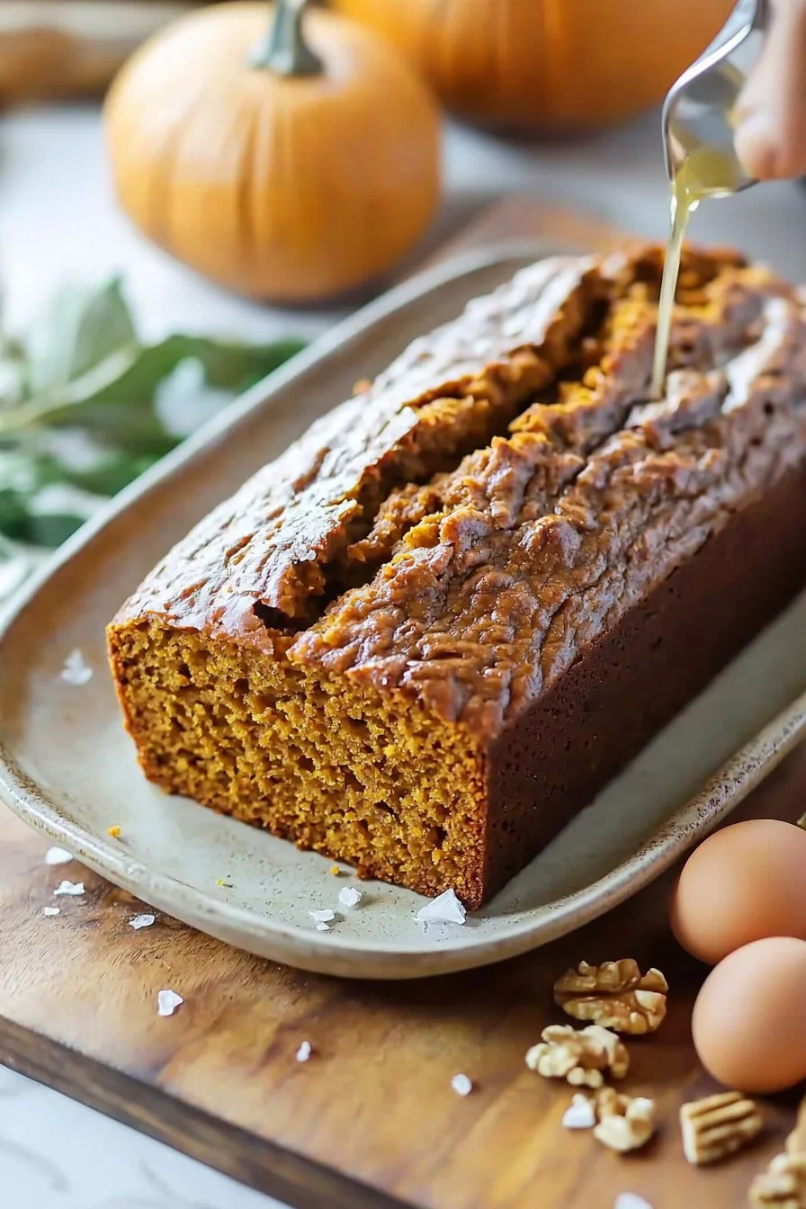 Delicious Starbucks Pumpkin Bread served with a fall-inspired drink