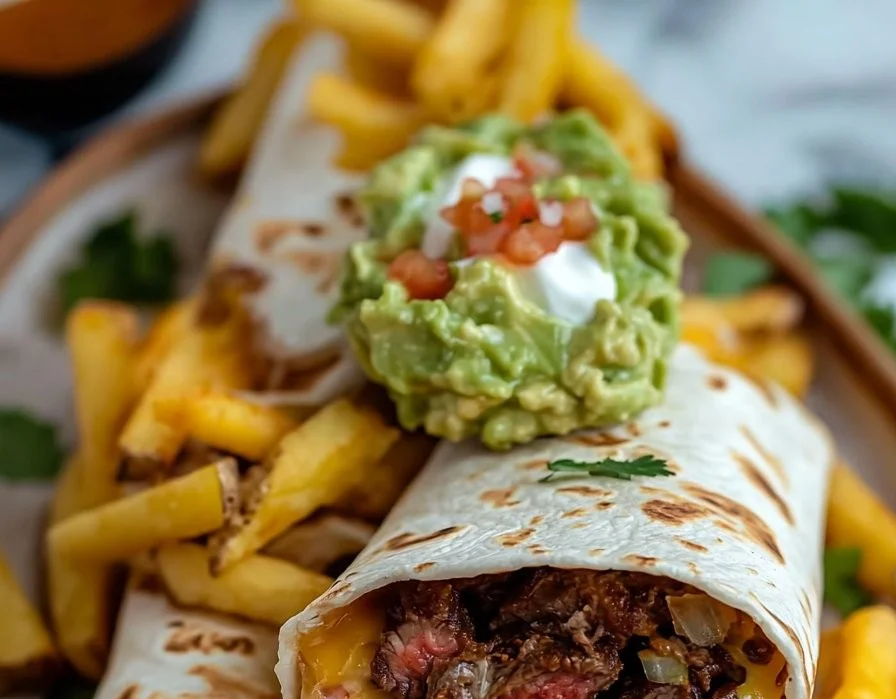 Steak & Cheese Loaded Fry Burritos