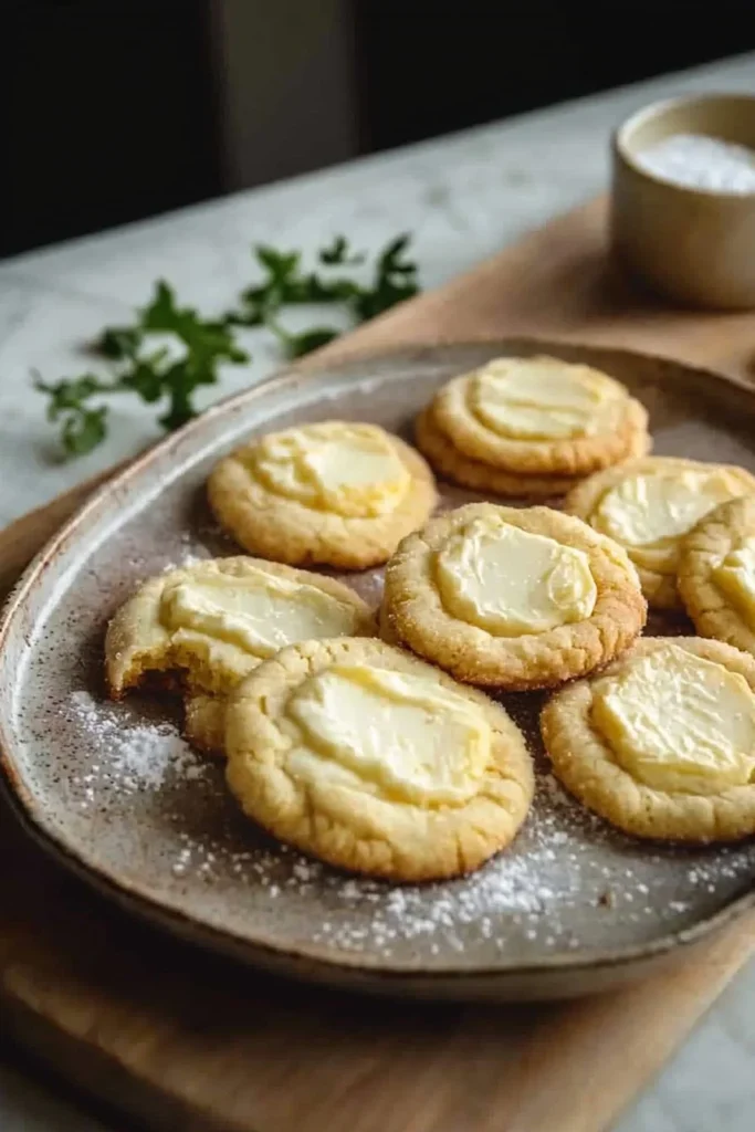 Delicious Danish butter cookies on a plate, perfect for tea time.