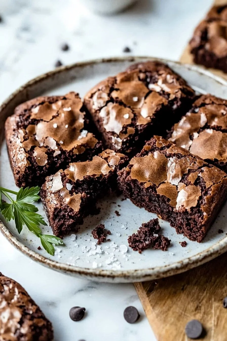 Delicious fudgy chewy brownies with rich chocolate texture and flavor