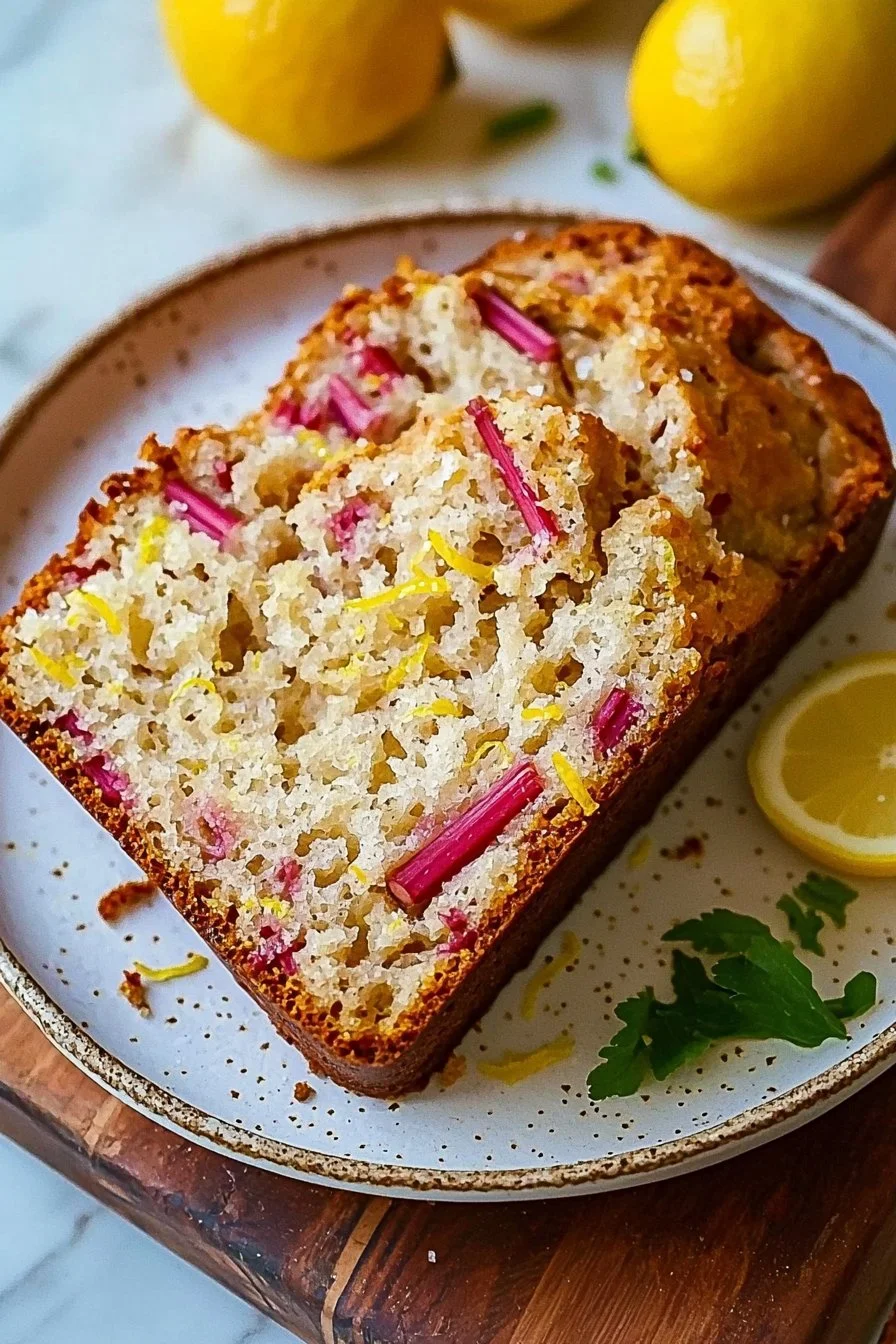 Zesty Lemon Rhubarb Bread