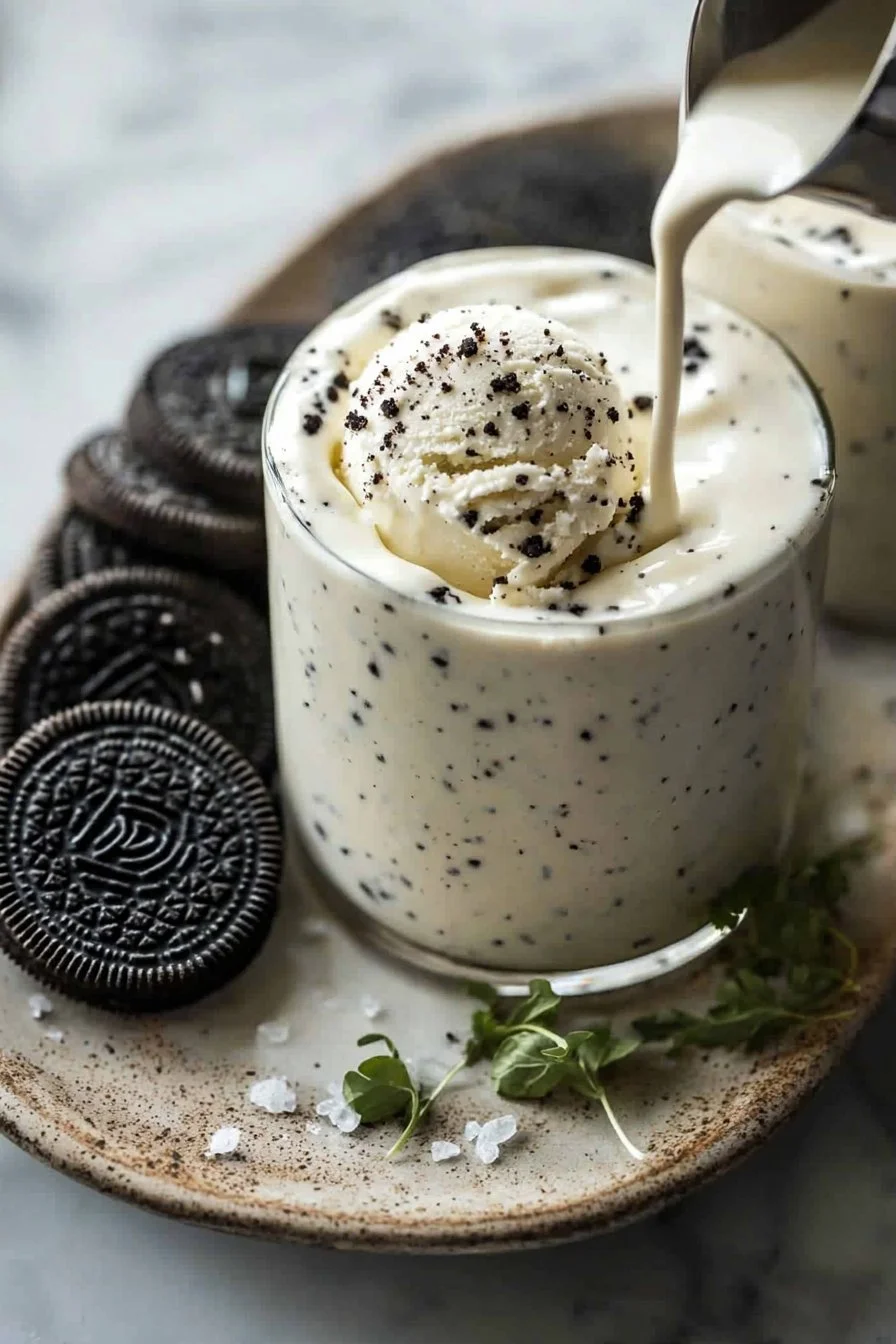 Delicious cookies and cream milkshake made with just 3 ingredients