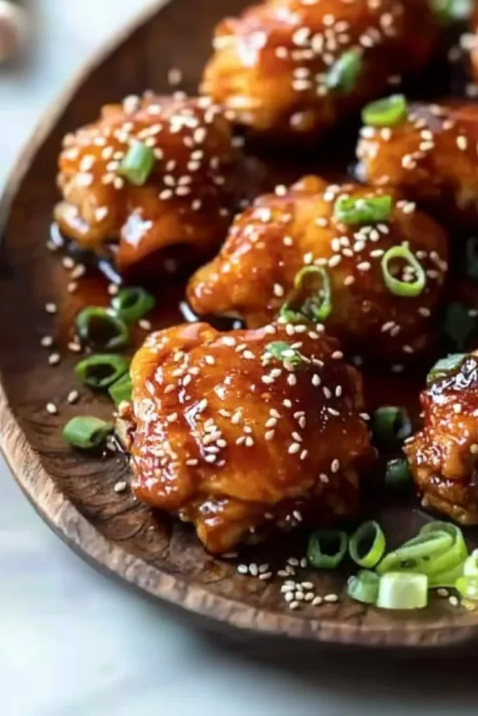30-minute Gochujang Chicken served in a bowl garnished with green onions