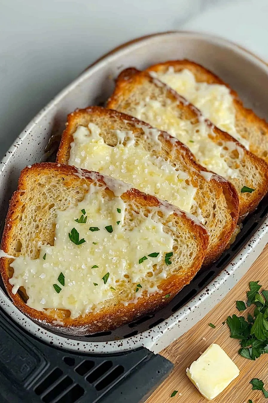 Air Fryer Cheesy Garlic Toast