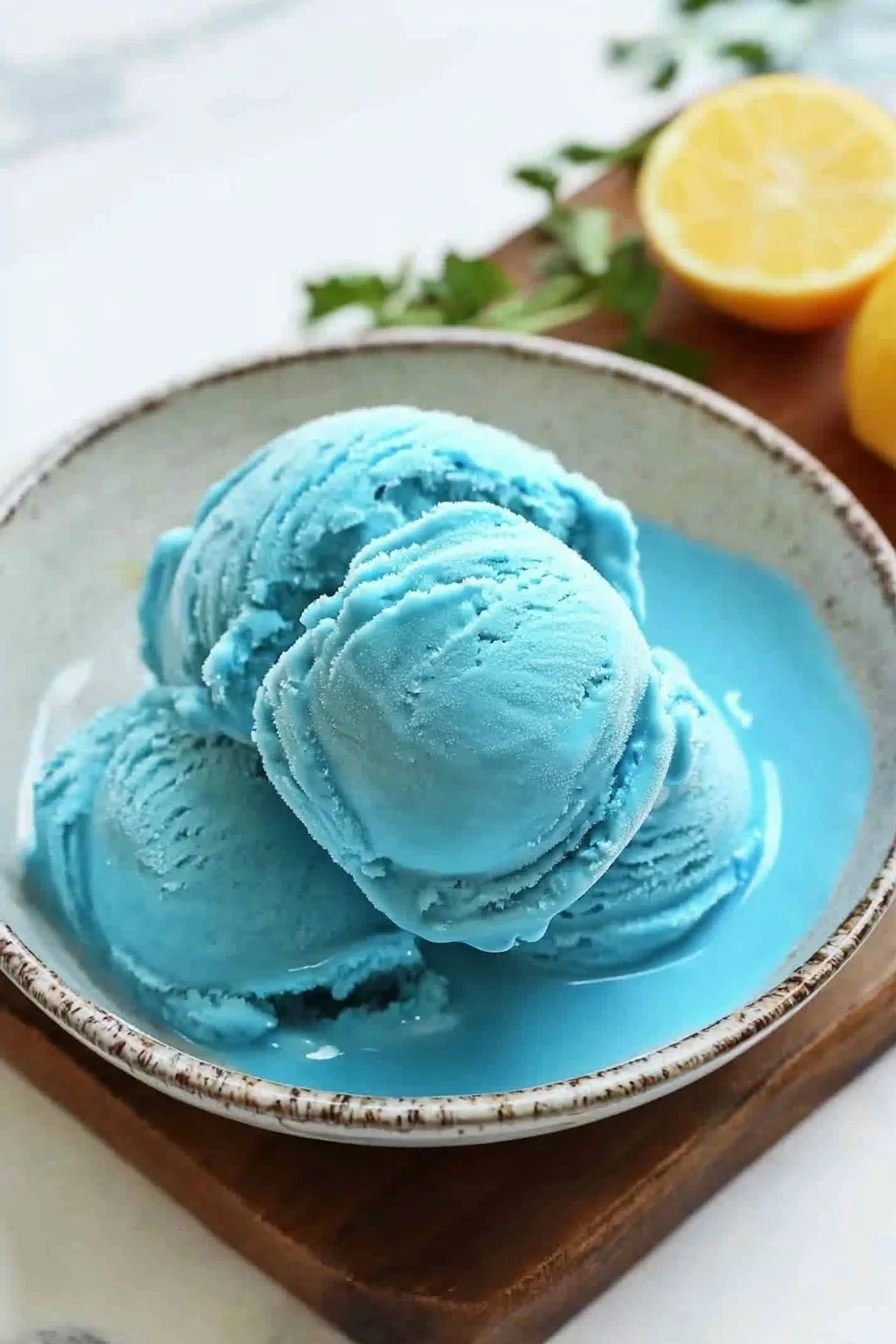 Blue Vanilla Citrus Ice Cream