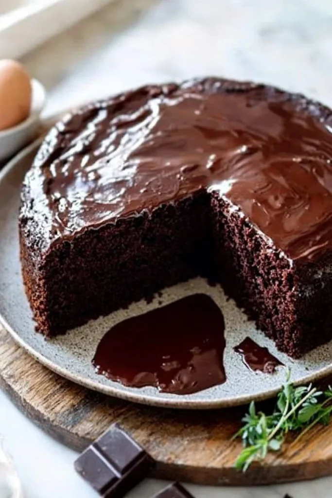 Decadent Chocolate Craving Cake with rich frosting and chocolate decorations