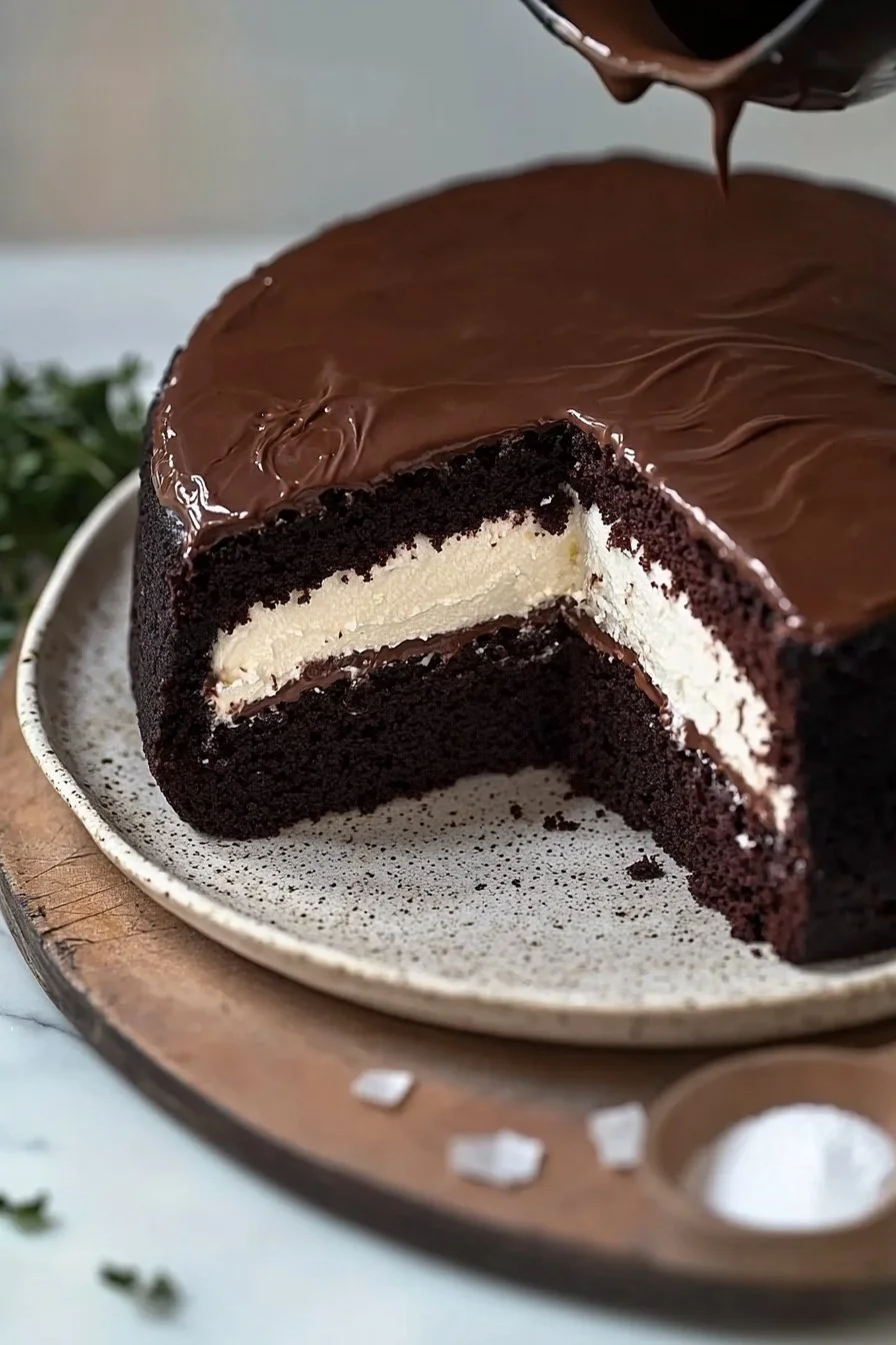 Chocolate Cream Filled Cake