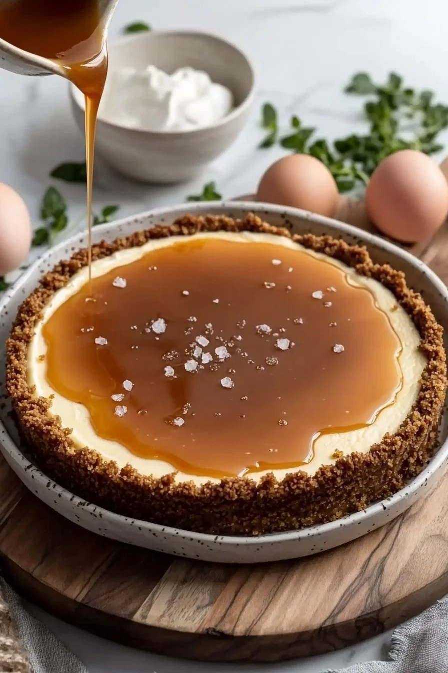 Delicious Salted Caramel Cheesecake