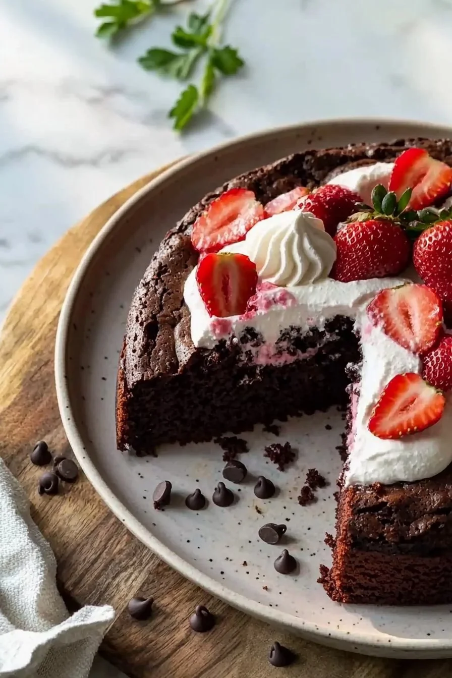 Delicious Strawberry Chocolate Cake