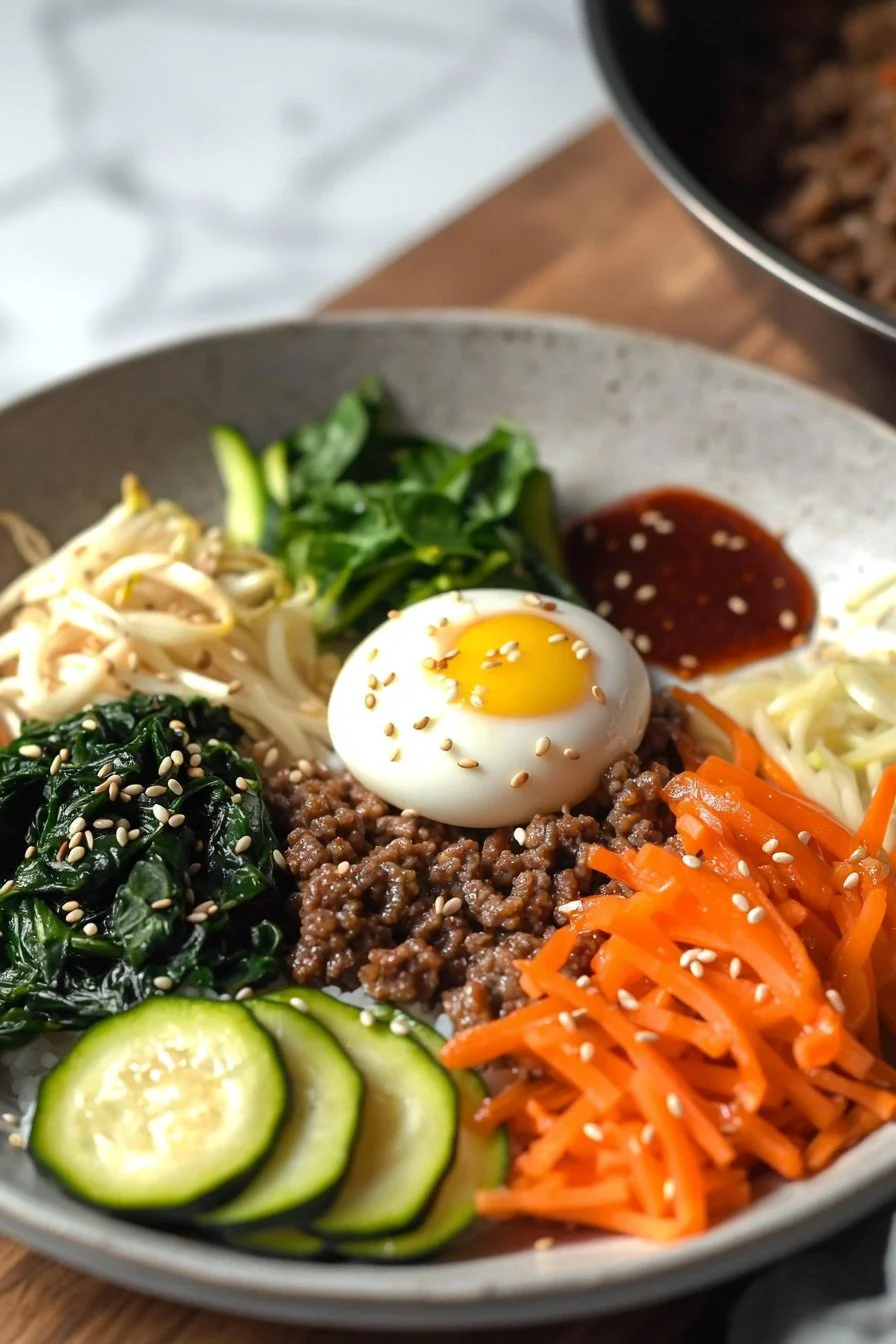 Easy Bibimbap with Ground Beef