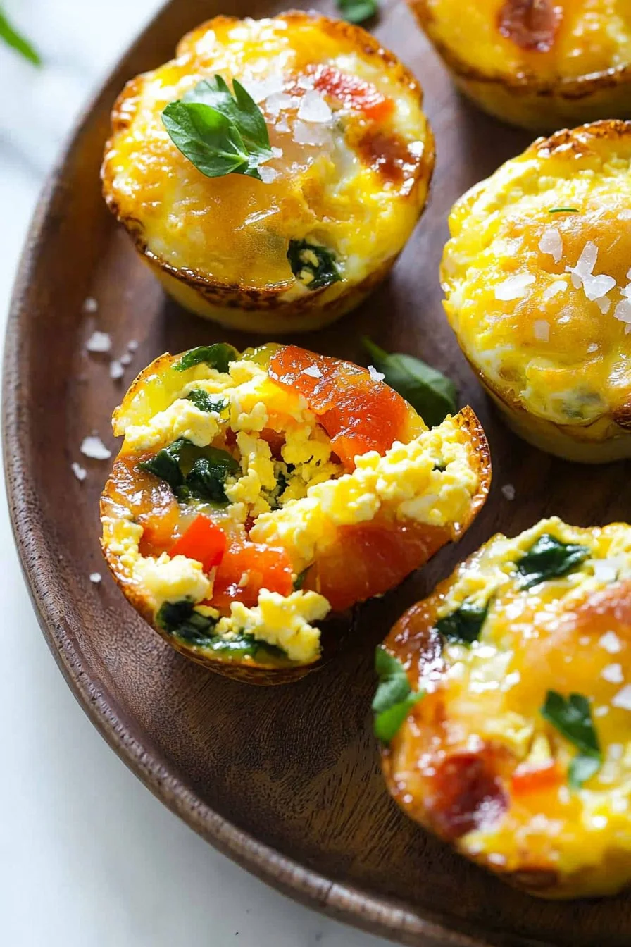 Delicious easy egg muffins with vegetables and cheese for a healthy breakfast