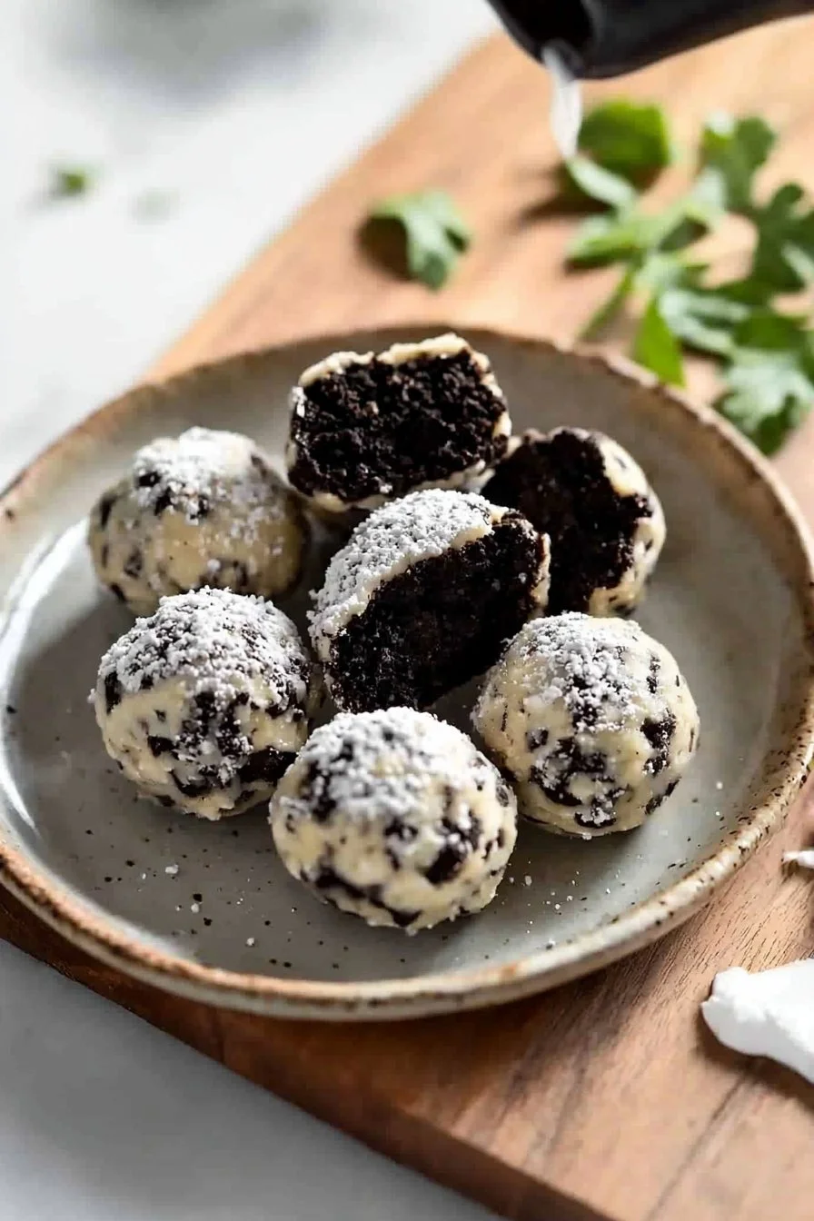 Easy No Bake Cookies and Cream Balls