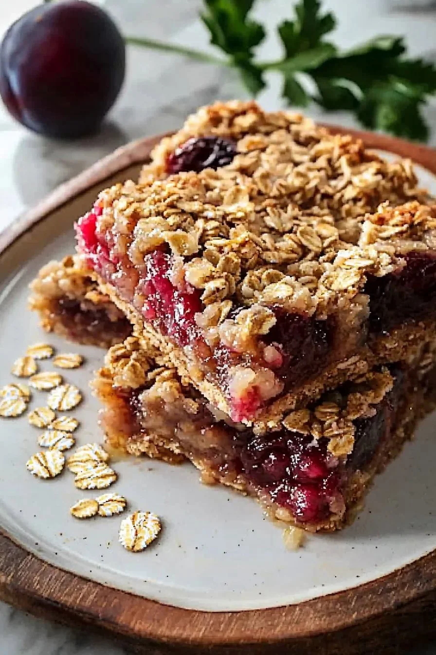 Easy Oatmeal Plum Bars
