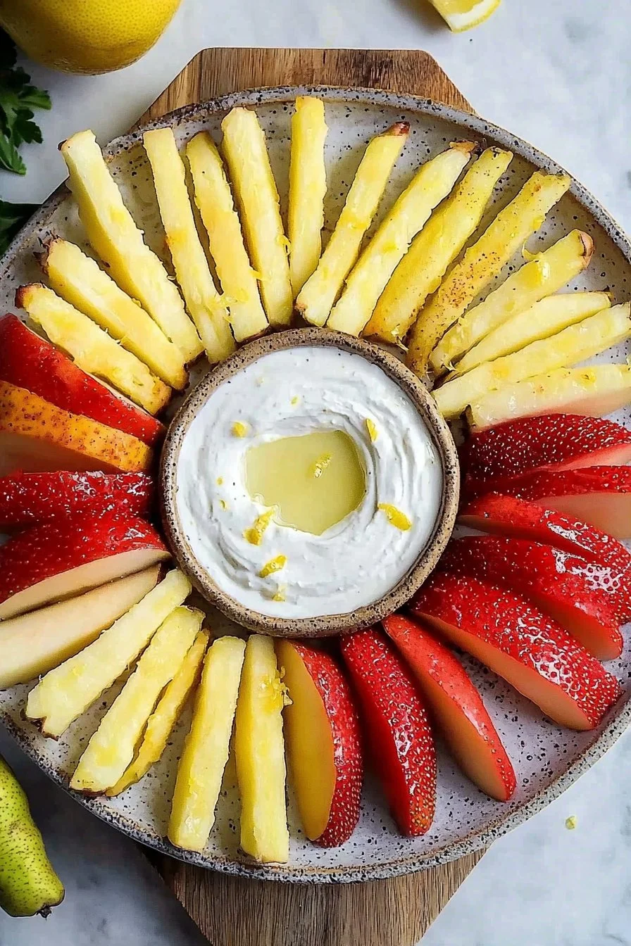 Fruit Fries with Refreshing Lemon Dip