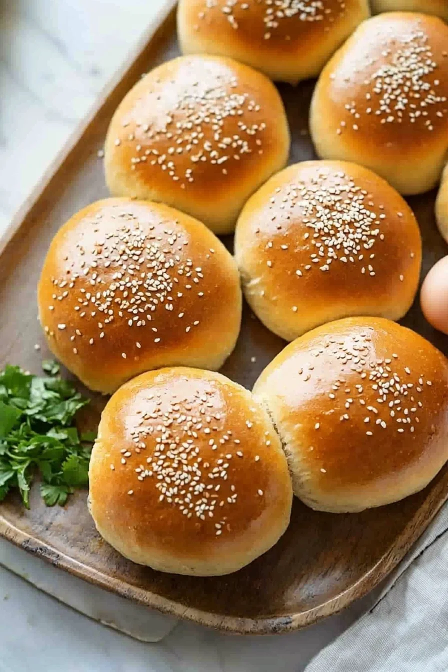 Freshly baked homemade burger buns for the perfect burger experience