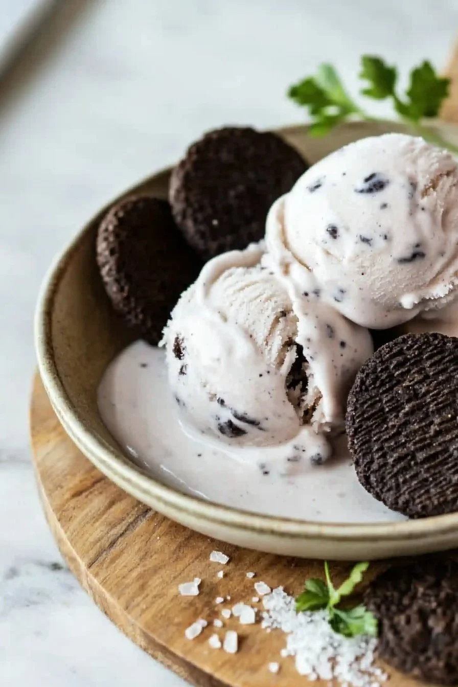 Homemade Cookies and Cream Ice Cream