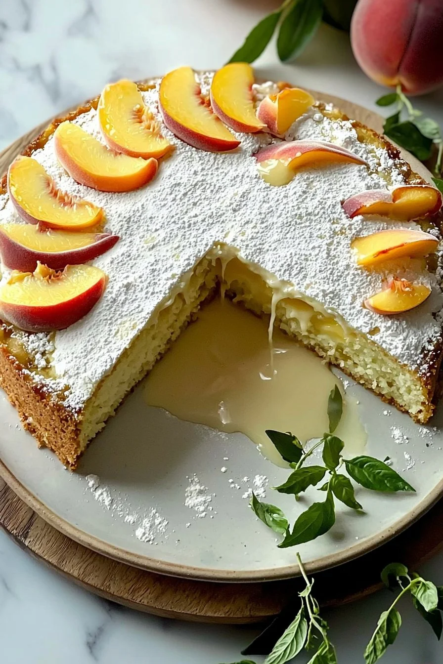 Jasmine Peach Vanilla Cake