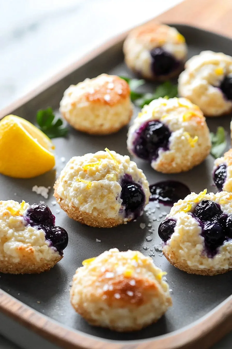 Lemon Blueberry Cottage Cheese Protein Bites