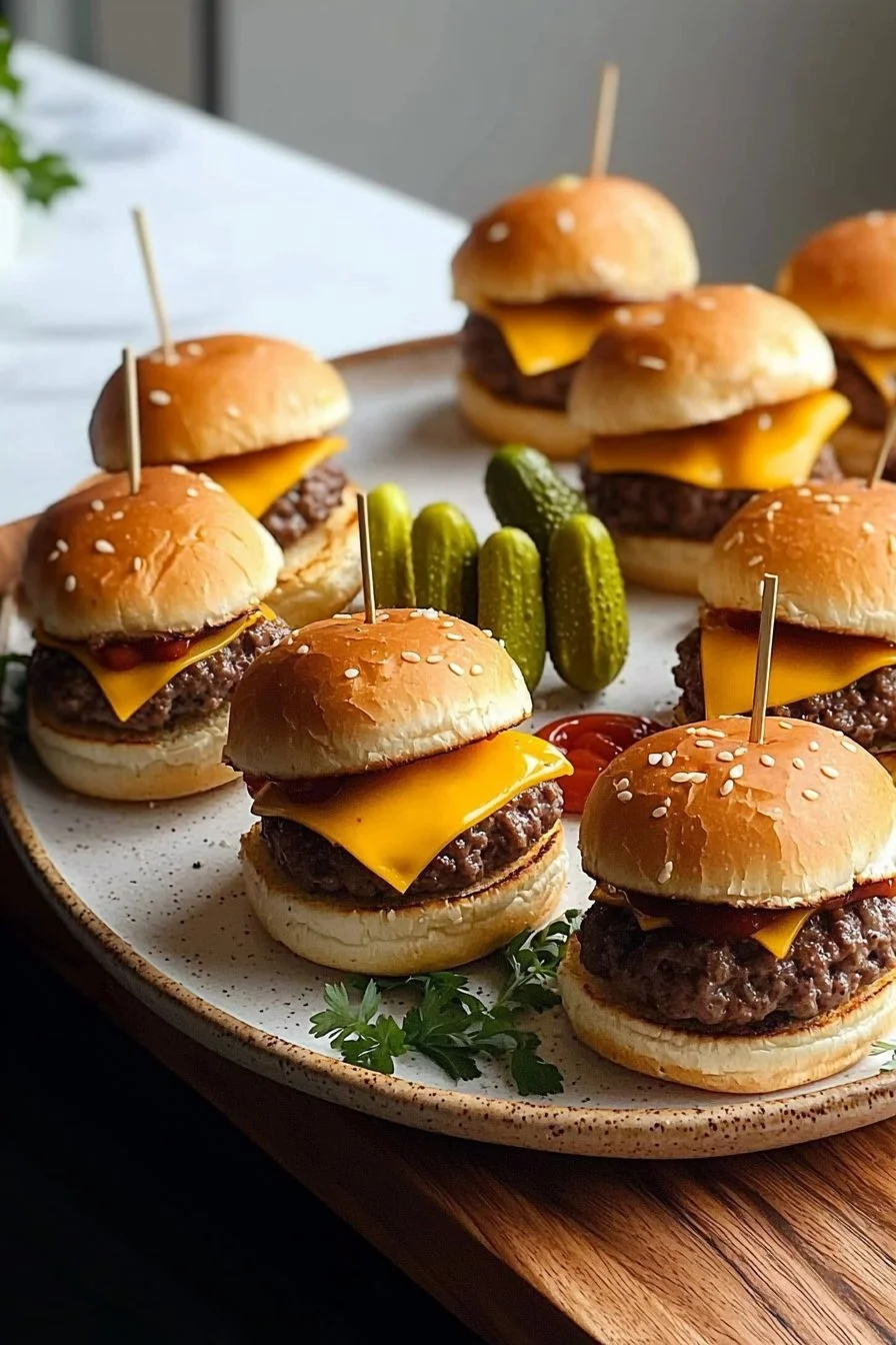 Mini Beef Cheeseburger Sliders