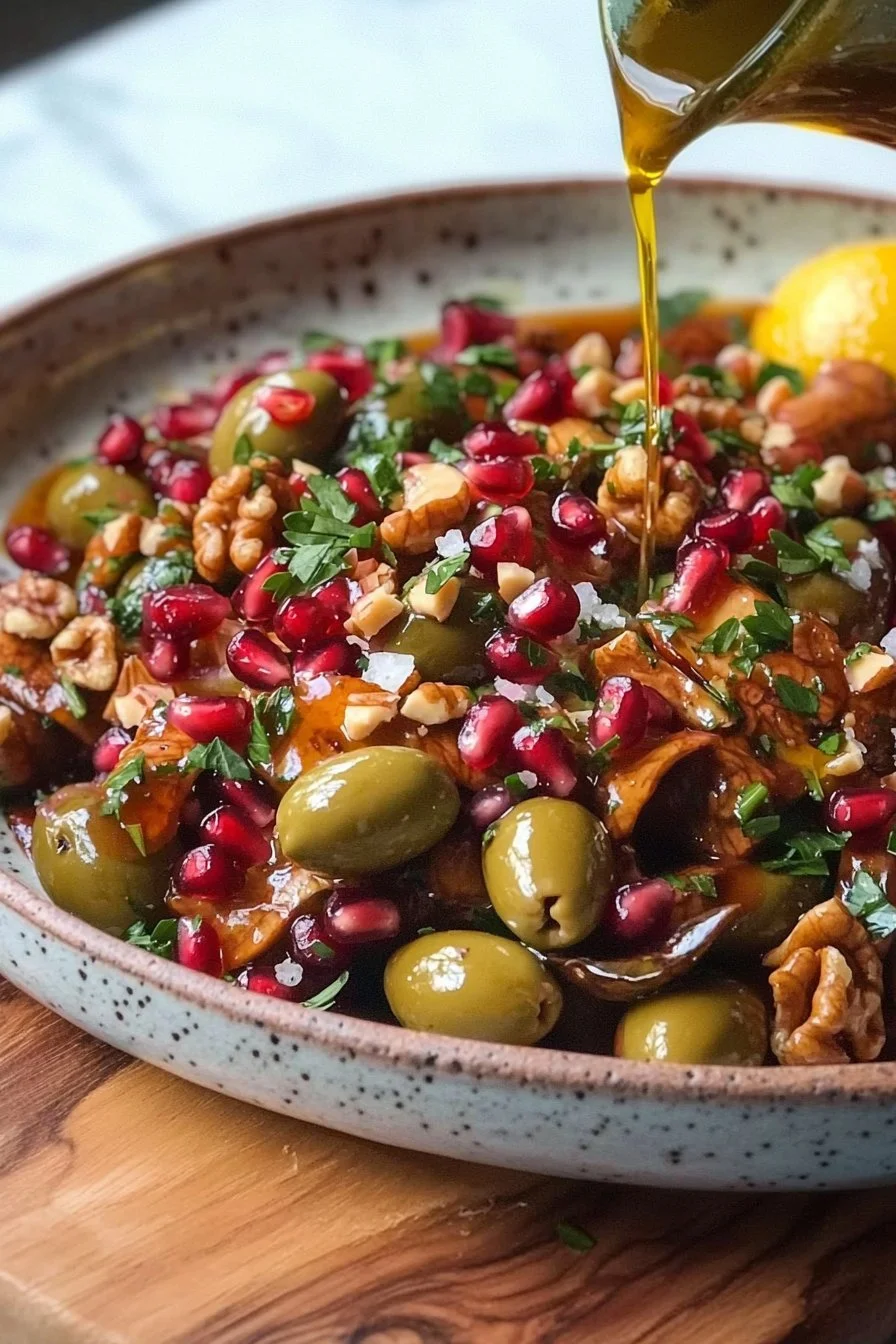 Olive Salad with Pomegranate and Walnuts