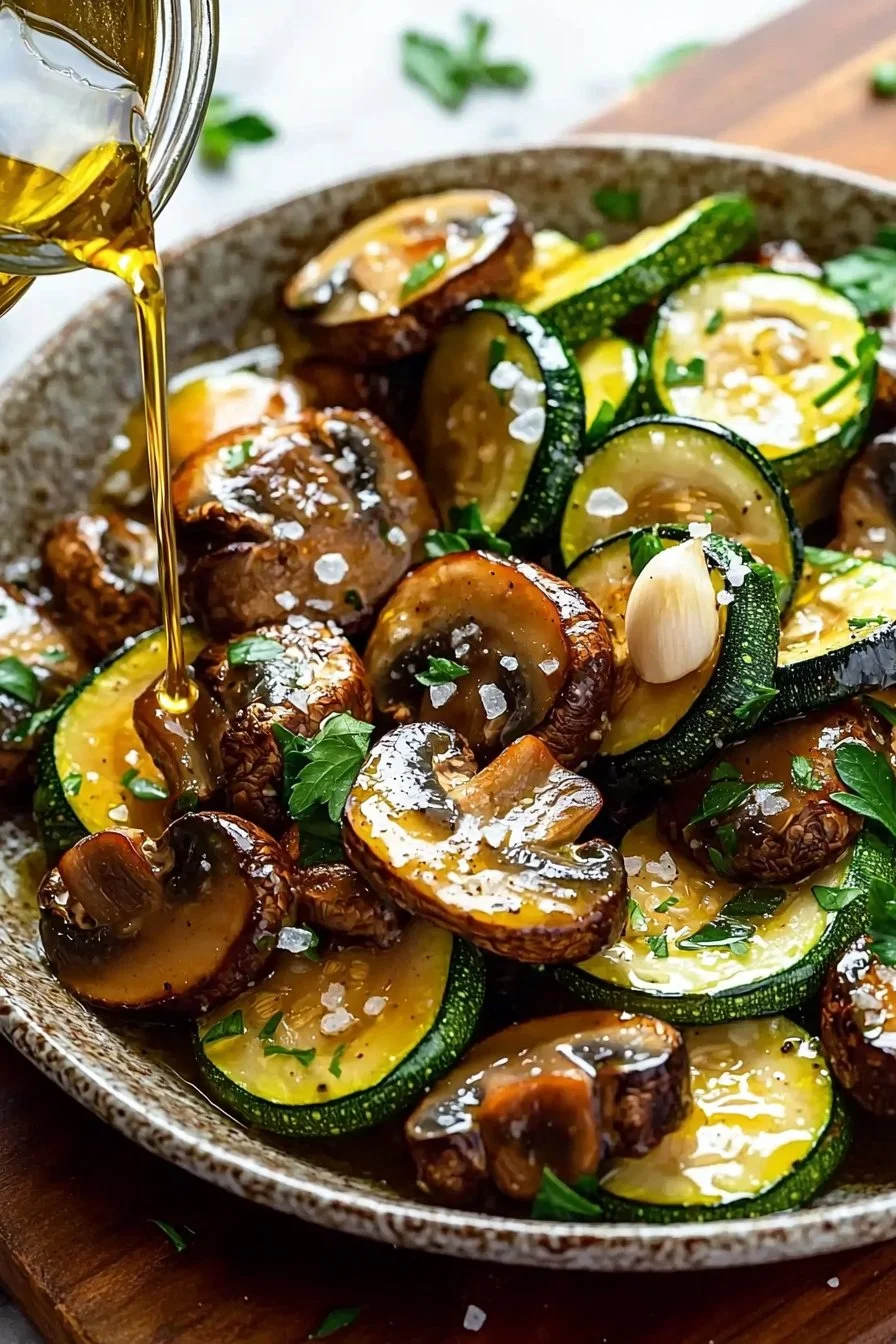 Pan-Fried Zucchini and Mushrooms