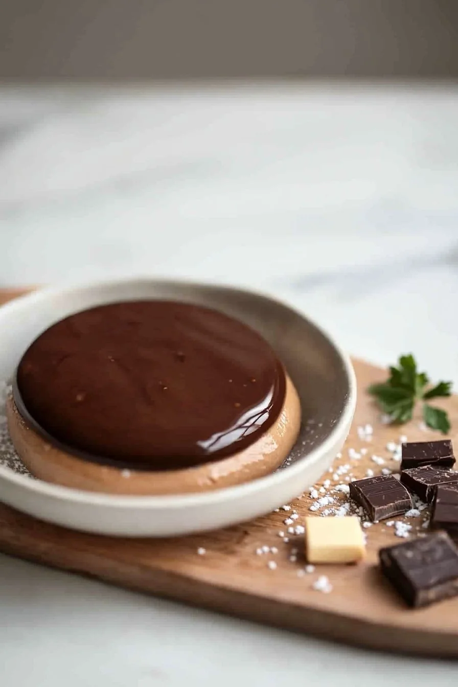 Delicious Peanut Butter Mousse with a rich Chocolate Ganache topping