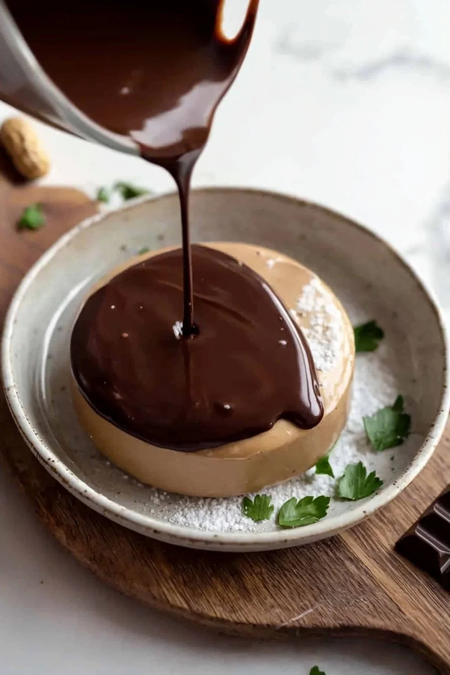 Peanut Butter Mousse with Chocolate Ganache