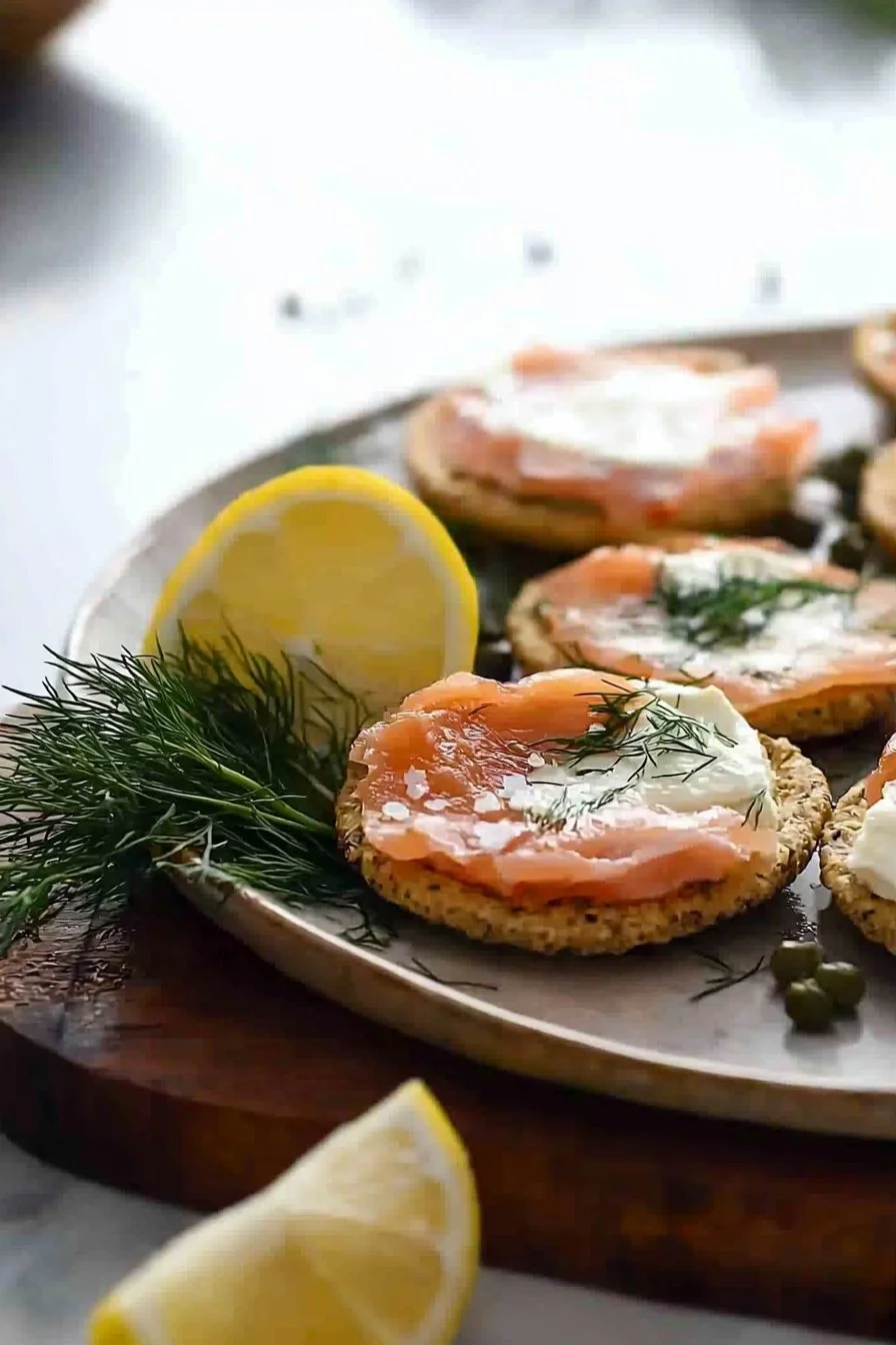 Smoked Salmon and Cream Cheese Canapés