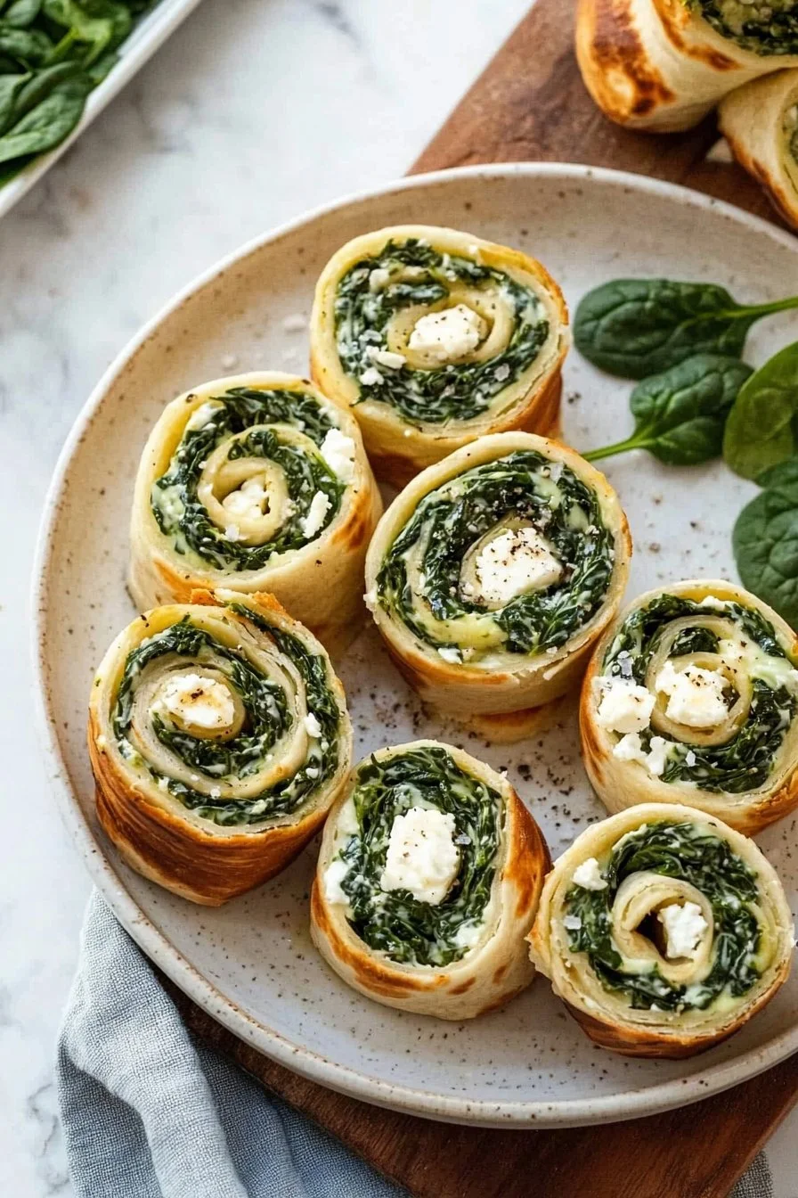 Spinach and Feta Pinwheels