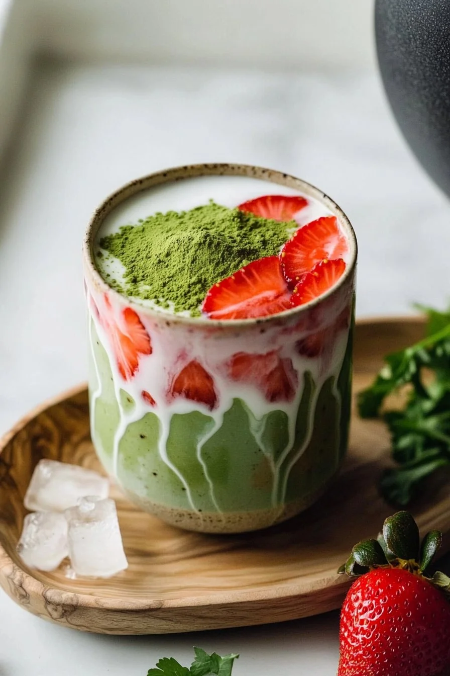 Strawberry Matcha Latte