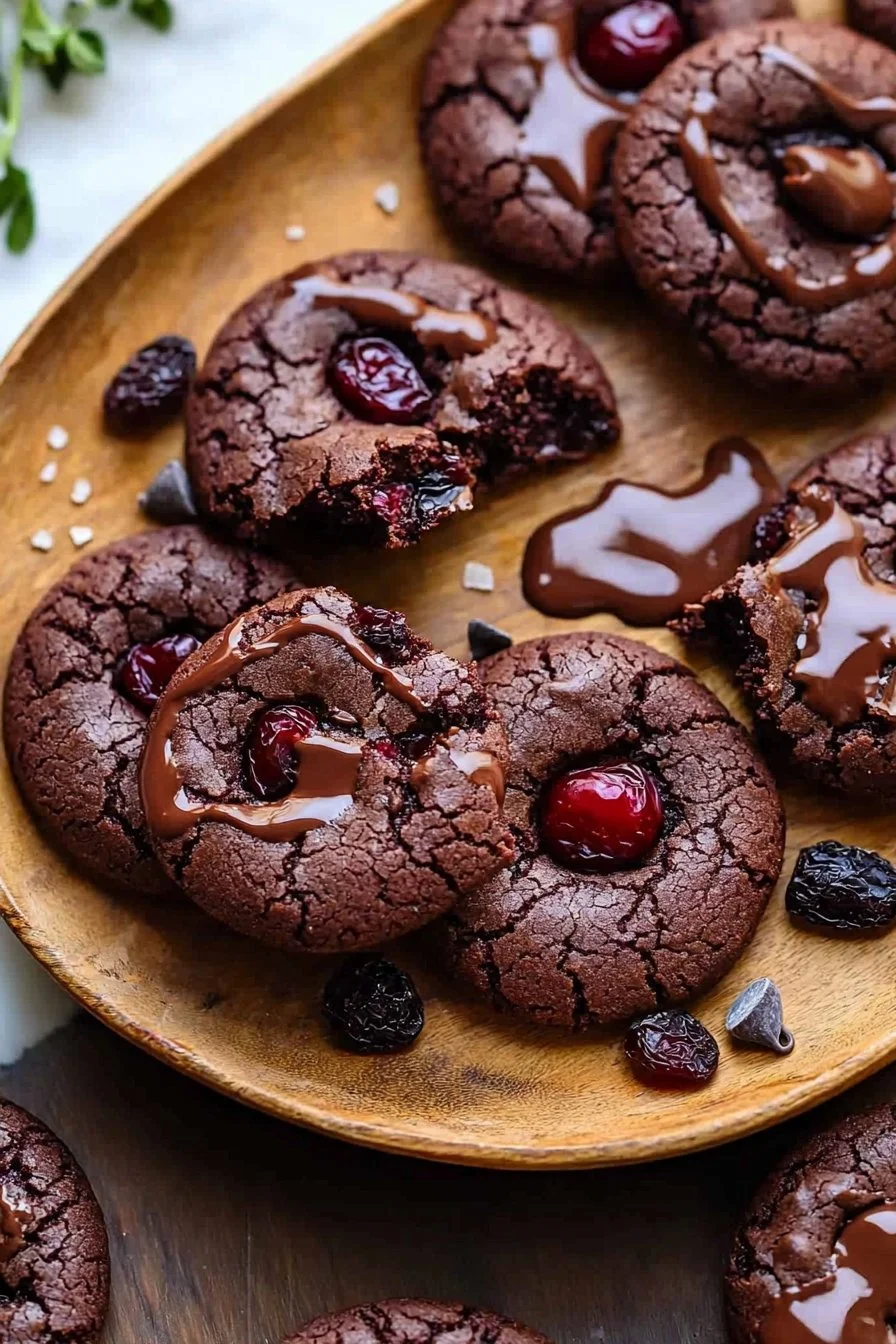 The Best Chocolate Cherry Cookies