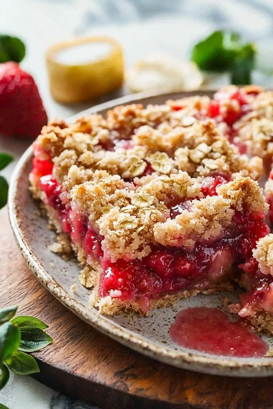 The Best Strawberry Crumb Bars