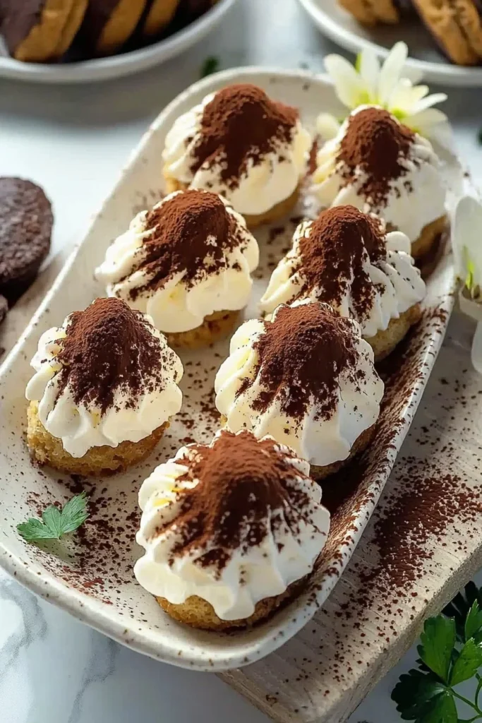 Delicious mini tiramisu desserts served in elegant cups