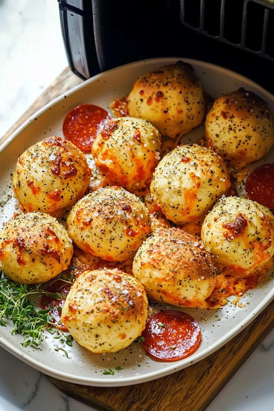 Air Fryer Pizza Bombs