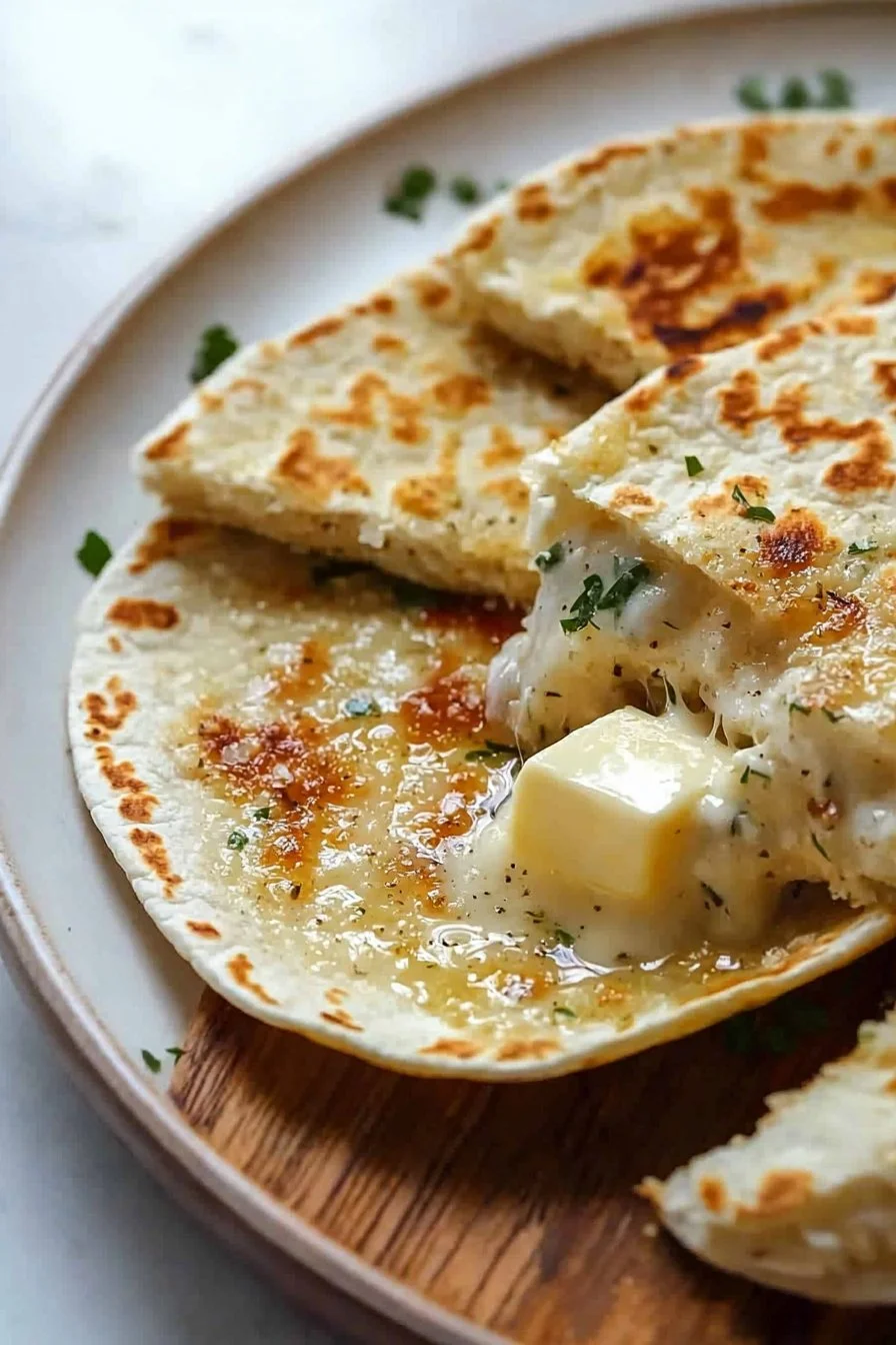 Air Fryer Tortilla Garlic Bread