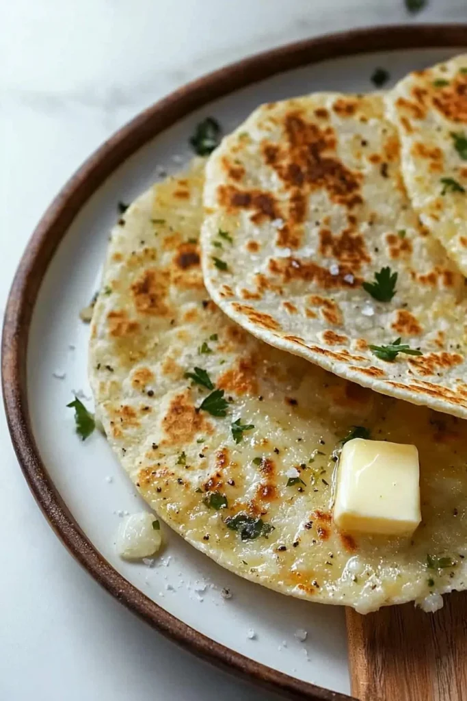 Delicious Air Fryer Tortilla Garlic Bread with crispy edges and garlic flavor