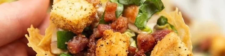 Caesar Salad Parmesan Cups