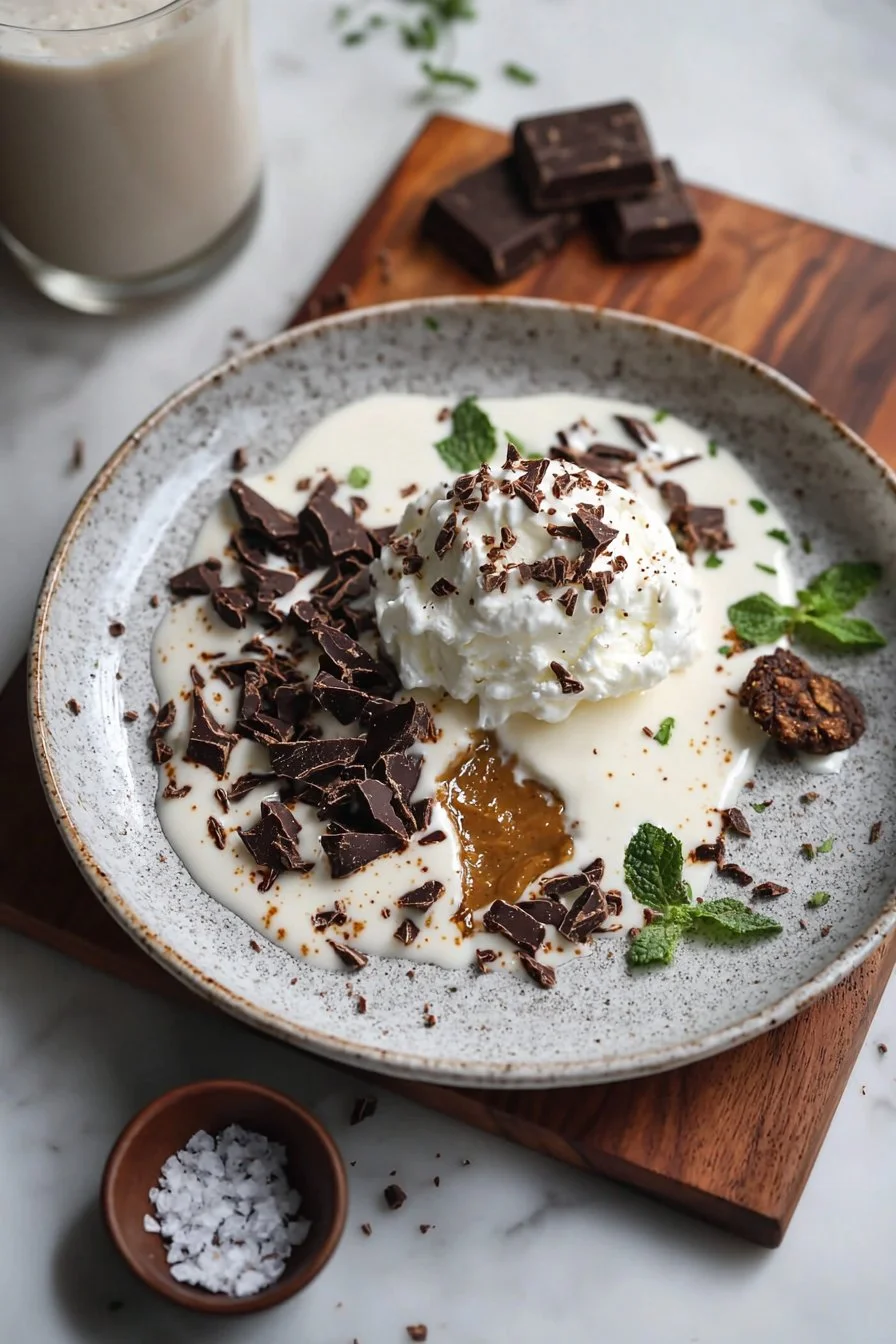 Delicious creamy cookie butter milkshake topped with whipped cream and cookie crumbles