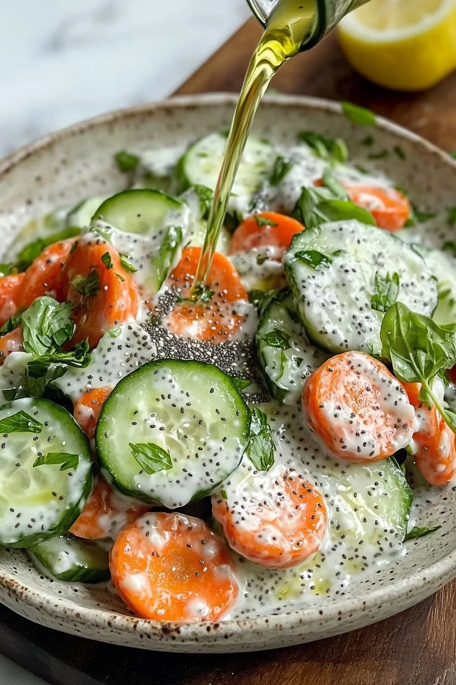 Cucumber Carrot Salad with Chia Seeds
