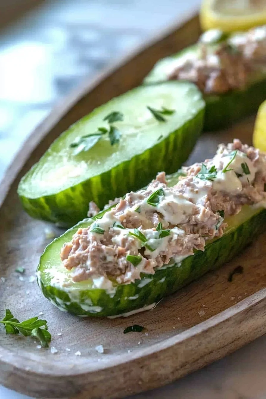 Cucumber with Tuna Filling