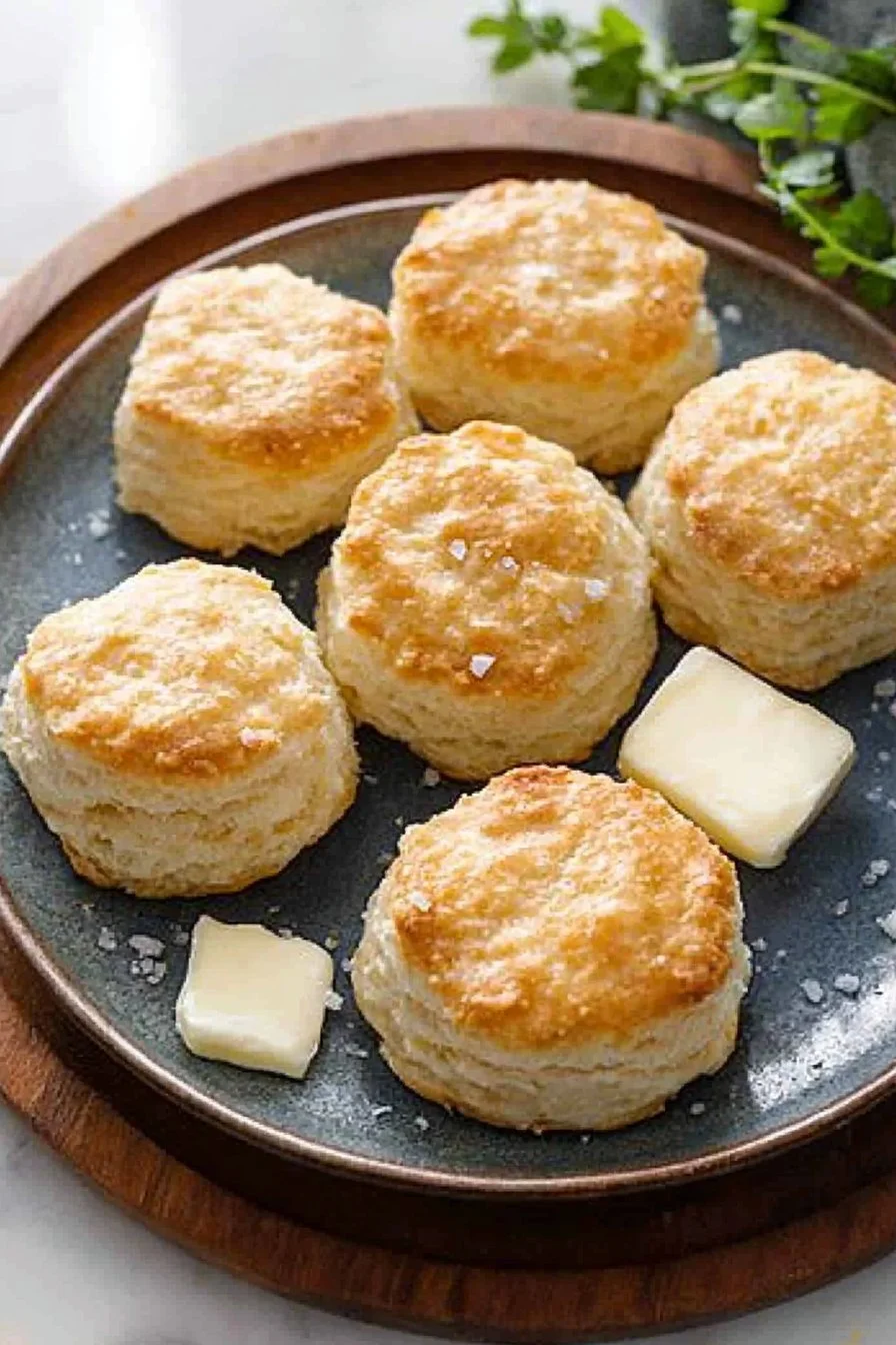 Fluffy and golden easy buttermilk biscuits fresh from the oven