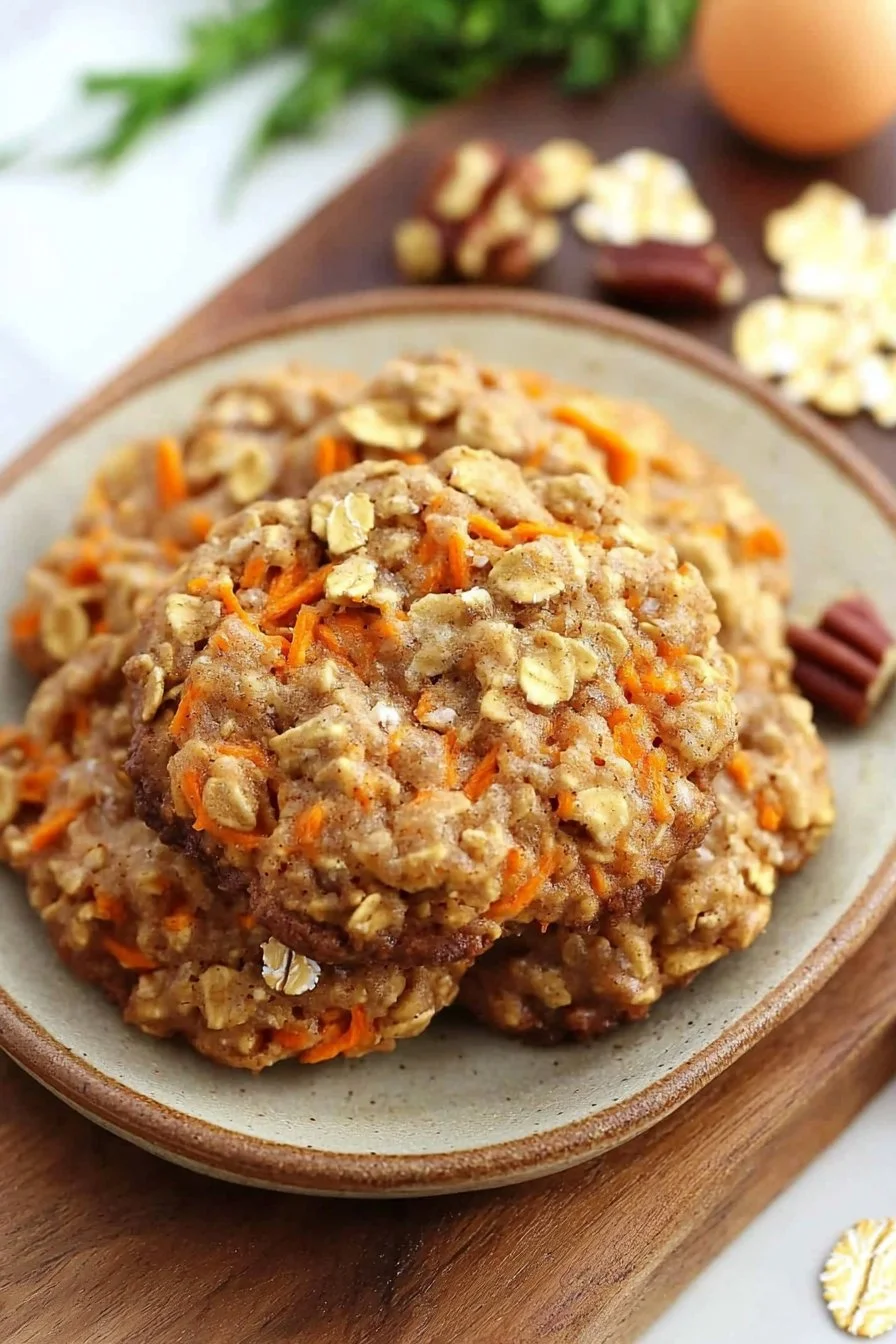 Easy Carrot Cake Oatmeal Cookies