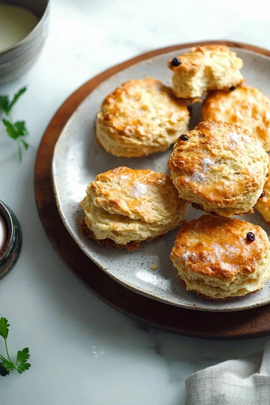Freshly baked English scones served with jam and cream
