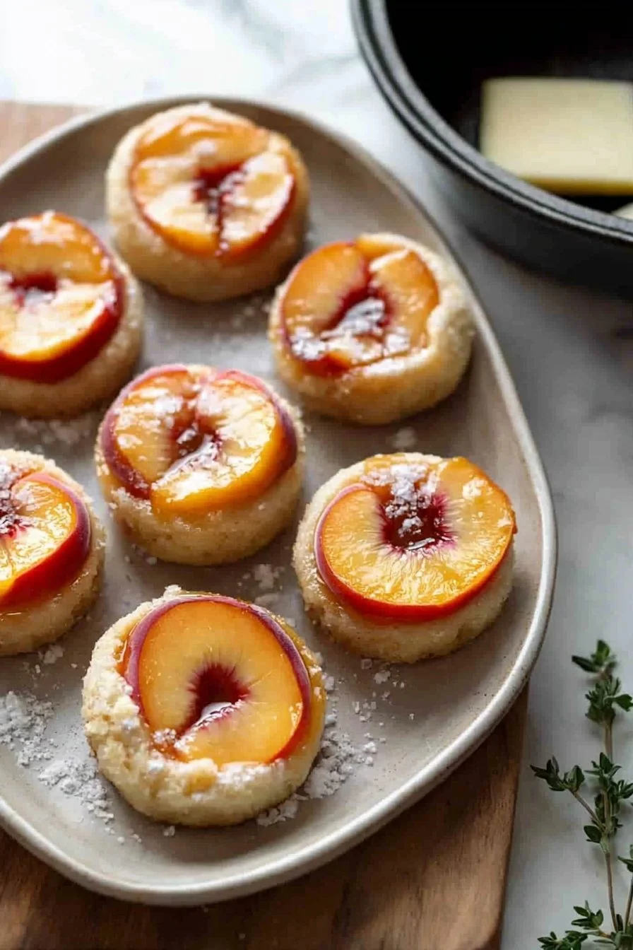 Fresh Mini Peach Upside Down Cakes