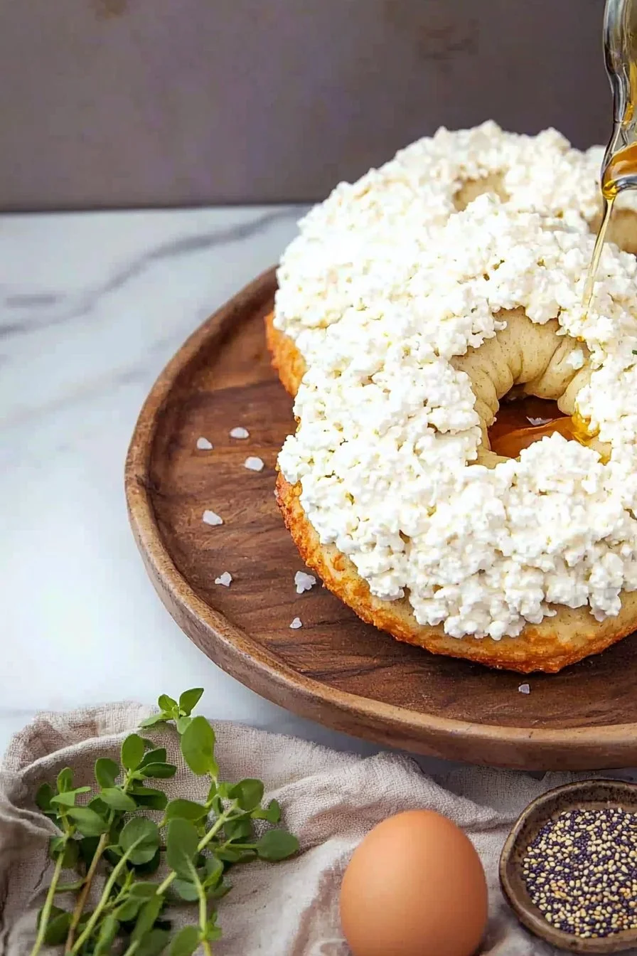 High-protein cottage cheese bagels fresh out of the oven