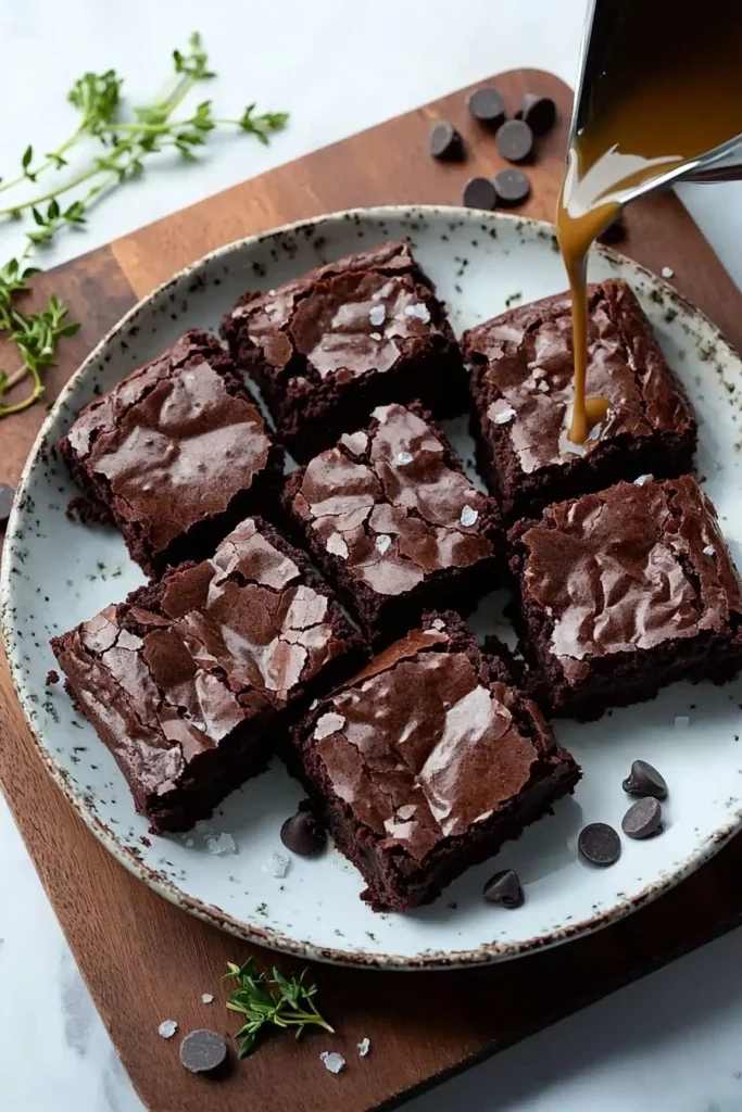 Delicious homemade eggless brownies baked to perfection.