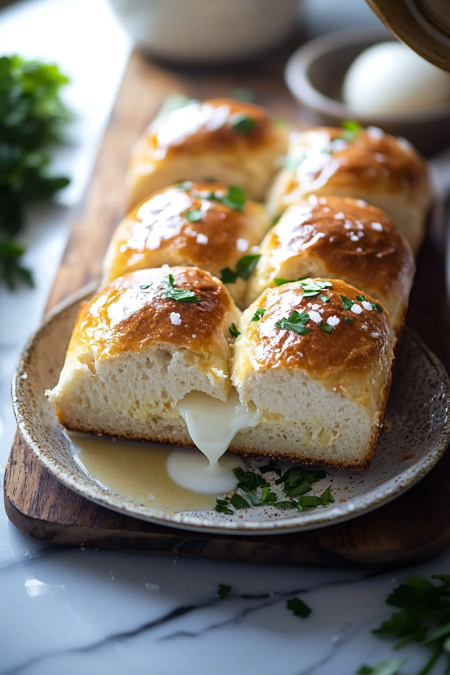 Freshly baked Japanese Milk Bread loaf with a golden crust and soft texture.